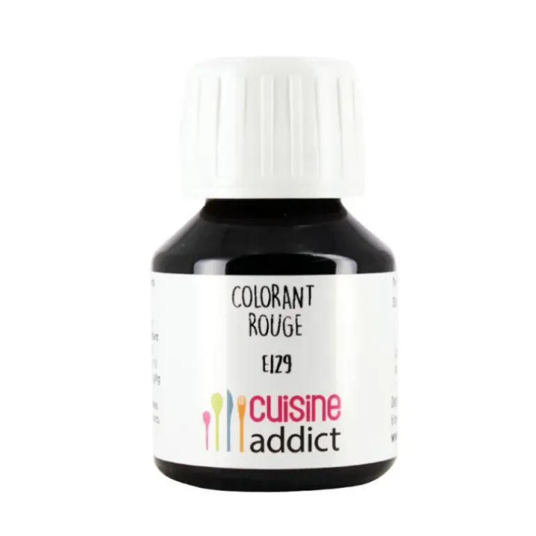 Colorant Alimentaire Rouge Coquelicot E129 Liquide 58 ml Cuisineaddict