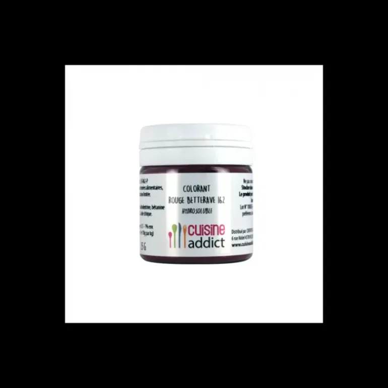 Colorant alimentaire Rouge Betterave E162 25g Poudre Hydrosoluble Cuisineaddict