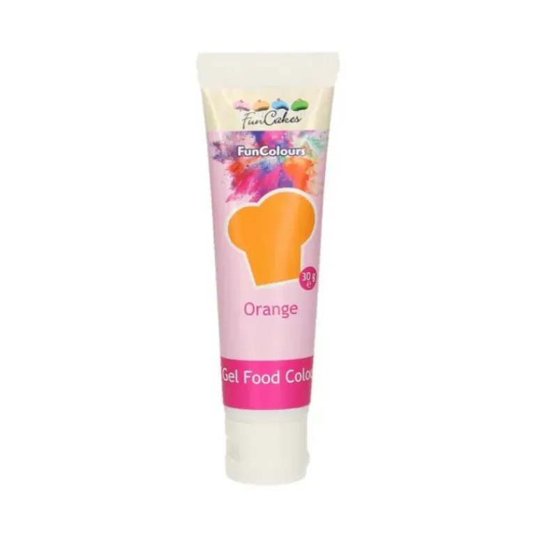 Colorant gel alimentaire Orange FunCakes 30 g