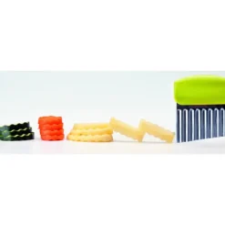 Coupe Légume Inox Ondulé Vert 8 cm x H 10 cm Ibili