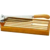 Couteau à pain sur socle bois verni 25 cm