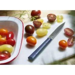 Couteau d'Office 10 cm Cranté Bleu Les Essentiels + Opinel