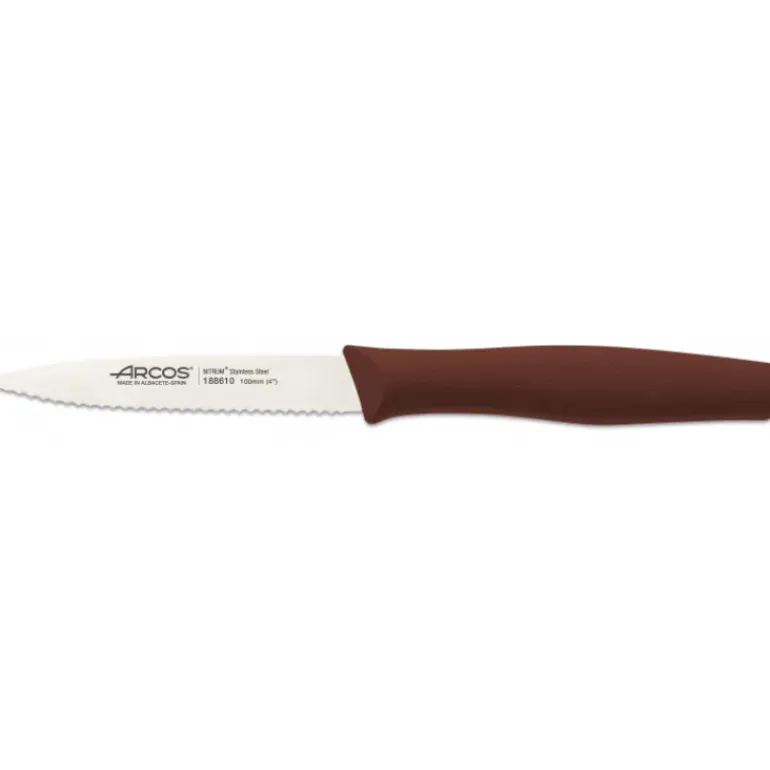 Couteau d'Office Cranté Inox 10 cm Marron Arcos NOVA