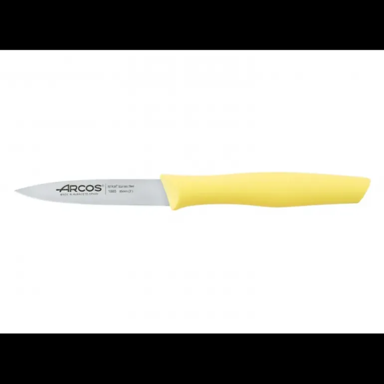 Couteau d'Office Inox 8,5 cm Jaune Citron Arcos NOVA
