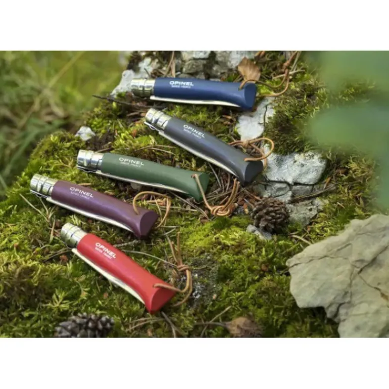 Couteau N°8 Baroudeur Grenat Colorama Opinel