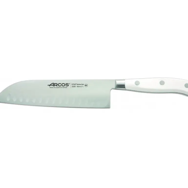 Couteau Santoku Acier Inoxydable 18 cm Arcos RIVIERA blanc