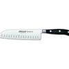 Couteau Santoku alvéolé en inox 18 cm Arcos RIVIERA noir