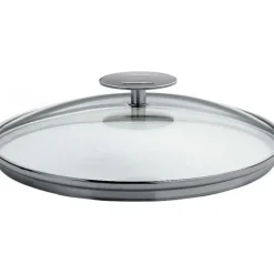 Couvercle en Verre bombé Platine Ø 28 cm Cristel