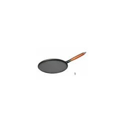 Crêpière Ø 28 cm Fonte noire Manche Bois Staub
