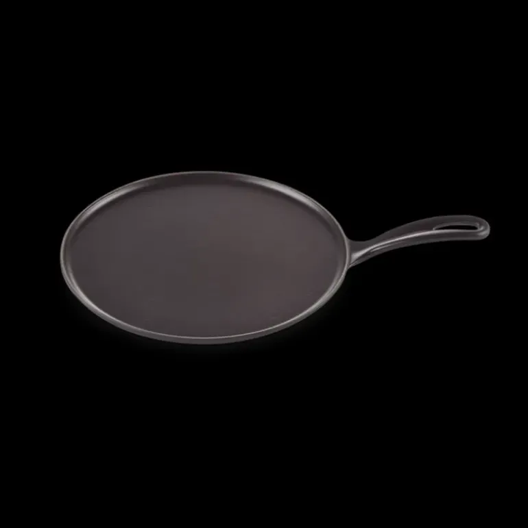 Crêpière en Fonte 27 cm Noir Mat avec Spatule & Râteau Le Creuset