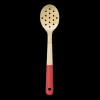 Cuillère de Cuisine Ajourée Bambou 30 cm Rouge Pebbly