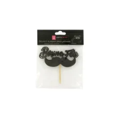 Décor Bonne Fête Moustache sur Pic (x2) Patisdécor