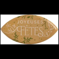 Décor Chocolat Blond Feuilles Joyeuses Fêtes (x 84) Florensuc