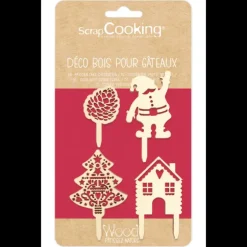 Décor de Bûche en Bois (x4) Scrapcooking