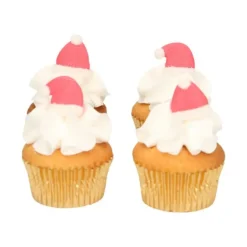 Décor en Sucre Bonnet de Père Noël (x8) Funcakes