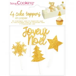 Décoration de bûche de Noël x 4 ScrapCooking