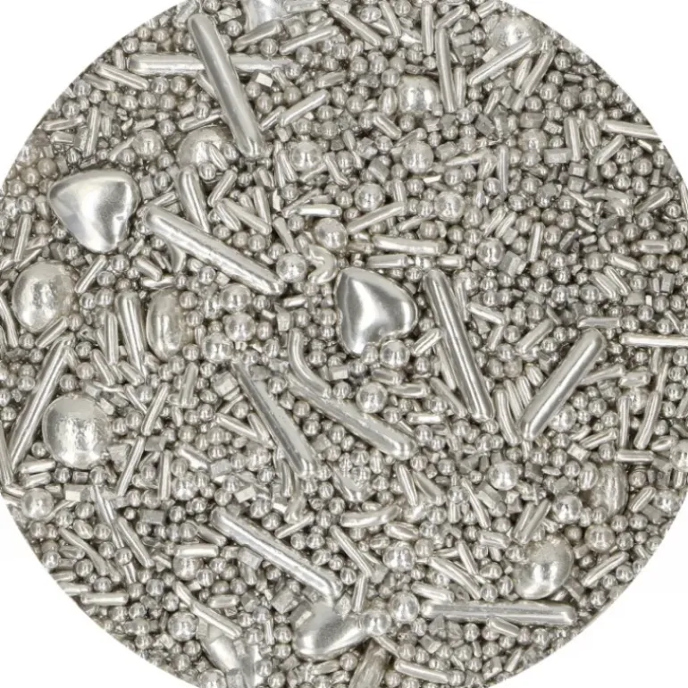 Décoration en Sucre Mélange Argenté 65 g Funcakes