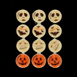 Décors Chocolat Blanc 4 Motifs Halloween Funcakes (x12)