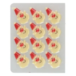 Décors Chocolat Blanc Père Noël (x12) Funcakes