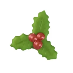 Décors en Chocolat Feuille de Houx 4 x 4,3 cm (x112) Florensuc