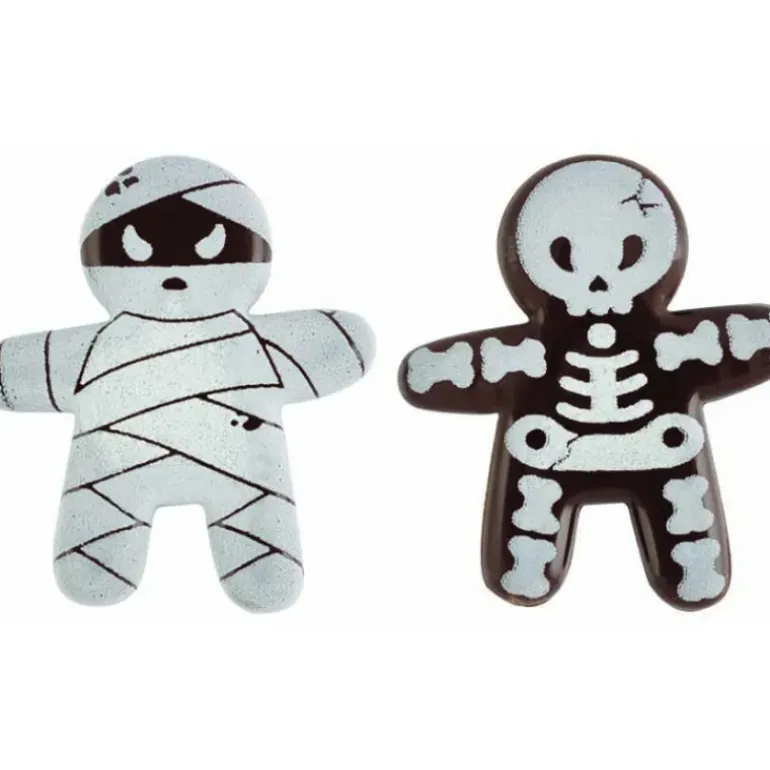Décors en Chocolat Momie et Squelette 3,5 x 4 cm (x144) Florensuc