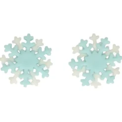 Décors en Pâte à Sucre Flocons de Neige (x12) Funcakes