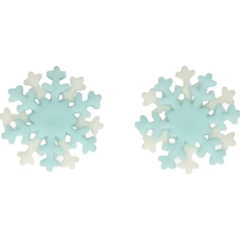 Décors en Pâte à Sucre Flocons de Neige (x12) Funcakes