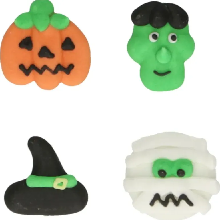 Décors en Sucre 4 Motifs Halloween Funcakes (x12)