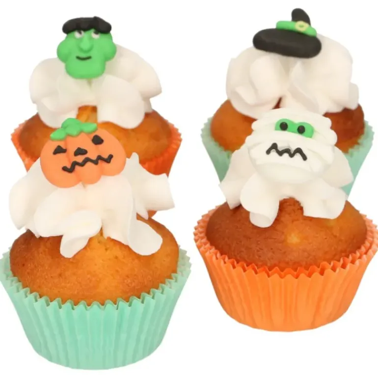 Décors en Sucre 4 Motifs Halloween Funcakes (x12)