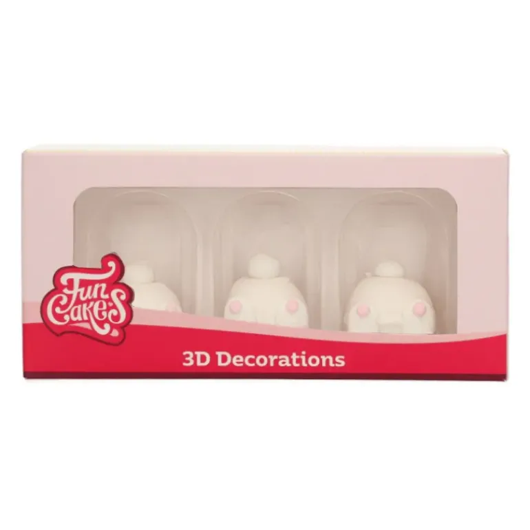 Décors en Sucre Queues de lapin (x3) Funcakes