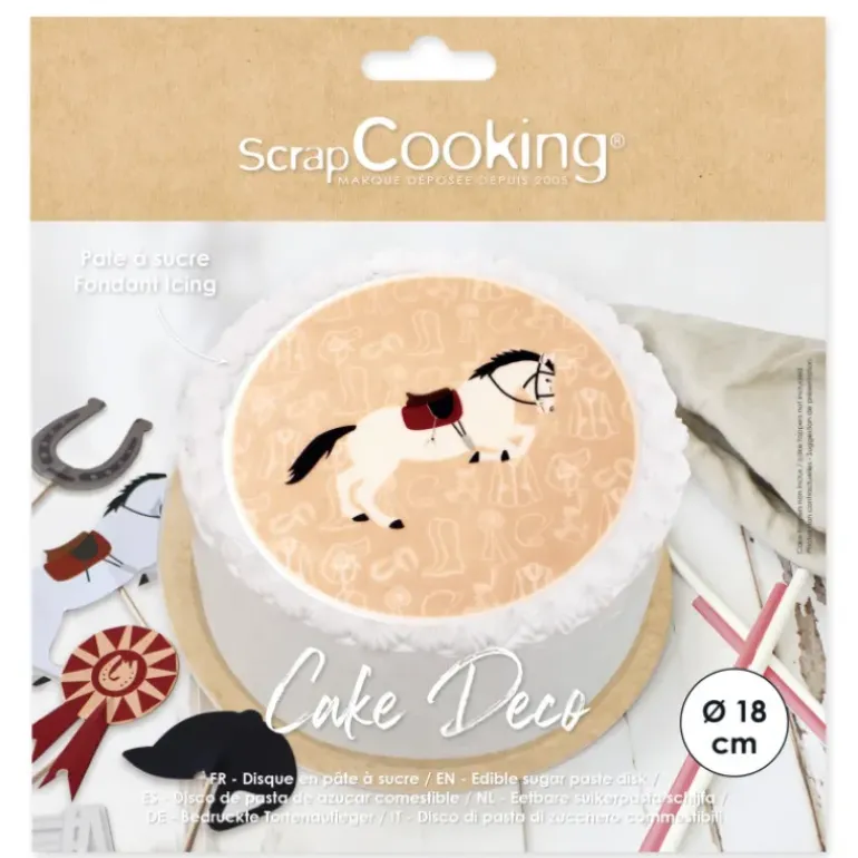 Disque Pâte à Sucre Équitation Ø 18 cm Scrapcooking
