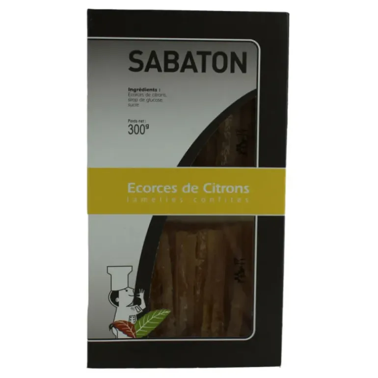 Ecorces Citron Confit en Lamelles 150 g (x2) Sabaton