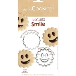 Emporte-Pièce Biscuit Sourire en Inox (x2) Scrapcooking