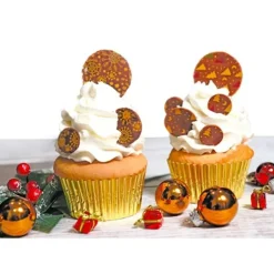 Feuille Transfert Chocolat Noël 17,5 x 27,5 cm (x4) Patisdécor