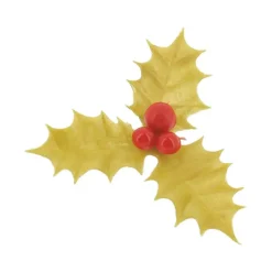 Feuilles de Houx Triple Dorées x144