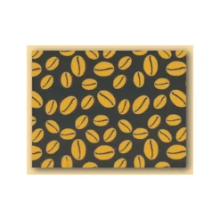 Feuilles de transfert chocolat Grains de café or 34 x 26,5 cm (x10)