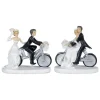 Figurine Mariage Couple à Vélo 13 cm (x2)