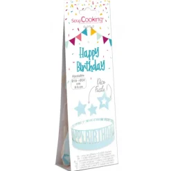 FIN DE SERIE Kit Décor Gâteau Anniversaire (4 pièces) Scrapcooking