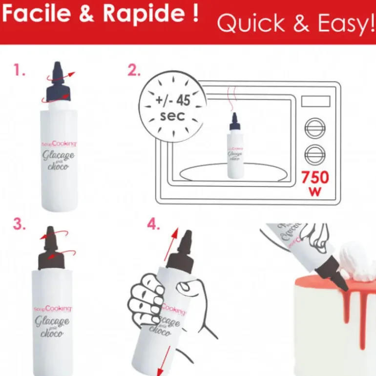 Glaçage Violet Goût Chocolat 130 g Scrapcooking