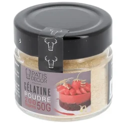 Gélatine Bovine en Poudre 200 Blooms 50 g Patisdécor