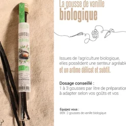 Gousse de Vanille de Nouvelle Guinée Bio (x2) Patisdécor