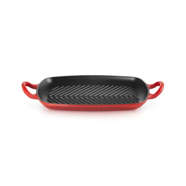 Gril en Fonte Rectangulaire 30 cm Cerise Le Creuset