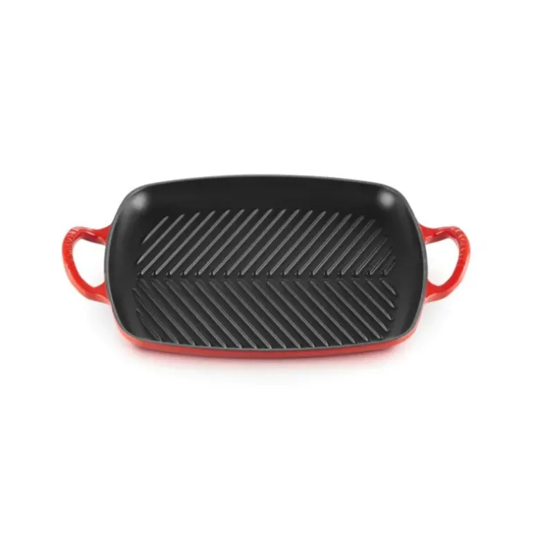 Gril en Fonte Rectangulaire 30 cm Cerise Le Creuset