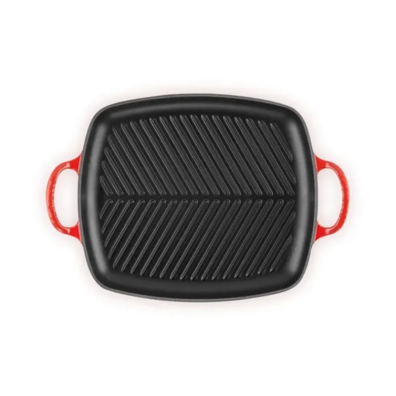 Gril en Fonte Rectangulaire 30 cm Cerise Le Creuset