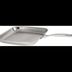 Grill Carré Castel'Pro 30 cm Poignée Fixe Inox Cristel