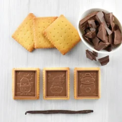 Kit Biscuit Chocolat Rectangulaire Noël 4,7 x 5,7 cm (x6) Silikomart