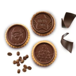 Kit Biscuit Chocolat Rond Noël Ø 5,7 cm (x6) Silikomart