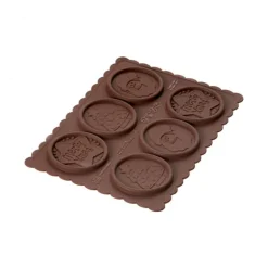 Kit Biscuit Chocolat Rond Noël Ø 5,7 cm (x6) Silikomart