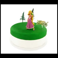Kit Décor Gâteau Princesse Raiponce (5 pièces)