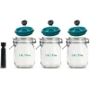 Kit de Mise Sous-Vide 3 Bocaux Kilner 1,5 L avec Couvercles et Pompe Airtender